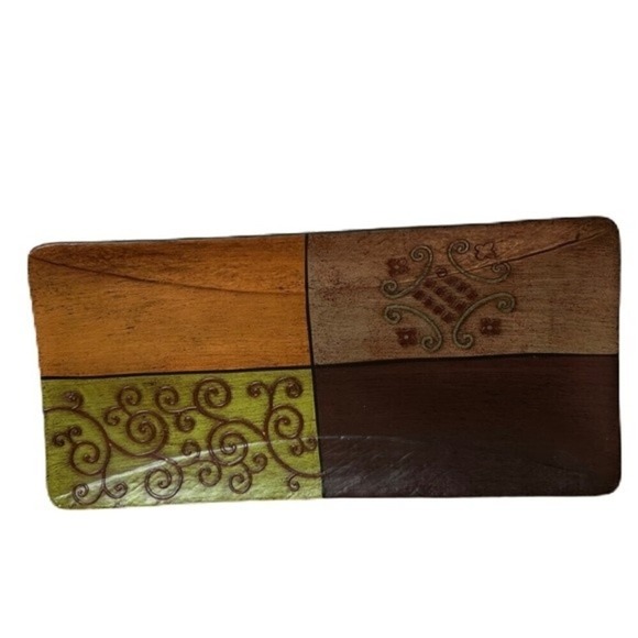 Garden Ridge Ceramic Scroll‎ Pattern Home Decor Tray - Picture 2 of 9